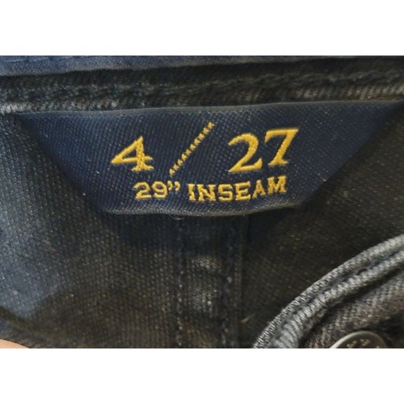 Lucky Brand Charlie Skinny Jeans Distressed Black Size 4/27 X 29 - Picture 8 of 9
